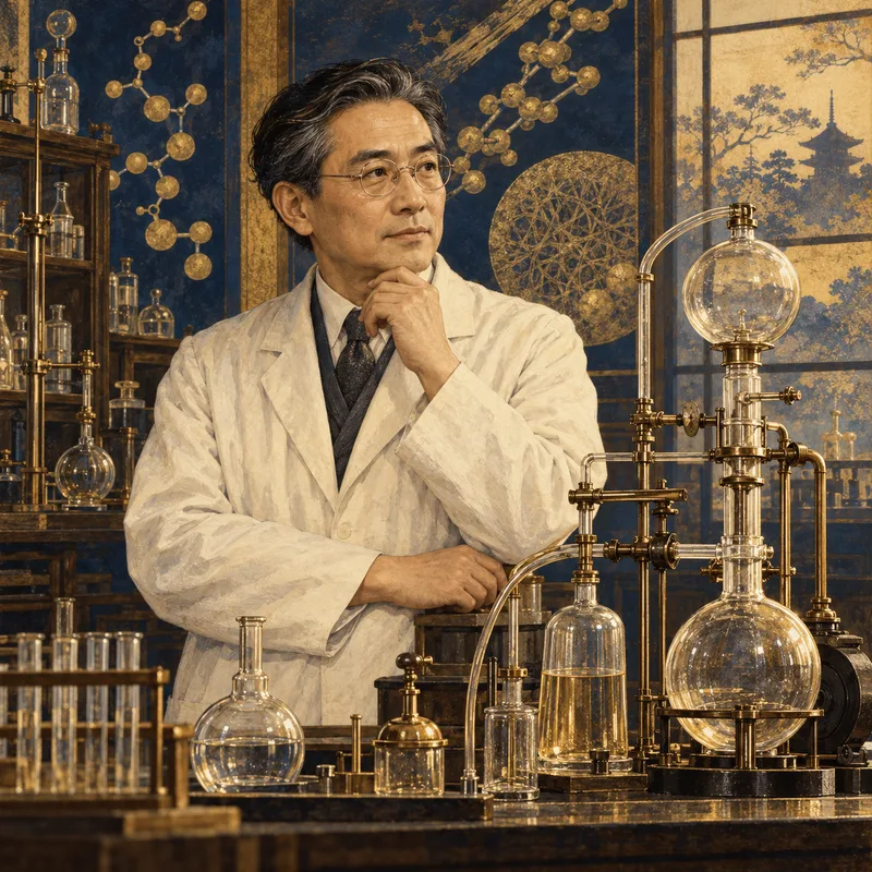 Portrait illustration of Hideki Shirakawa