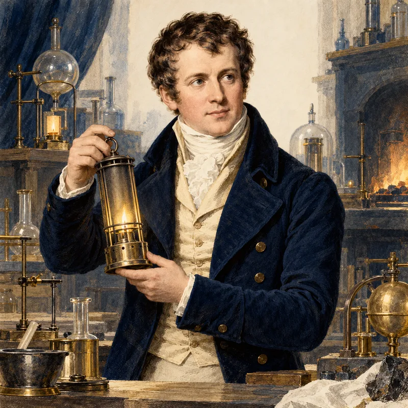 Portrait illustration of Humphry Davy