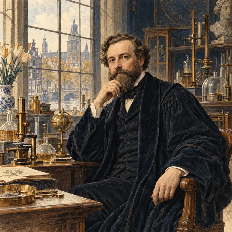 Portrait illustration of Jacobus Henricus van 't Hoff