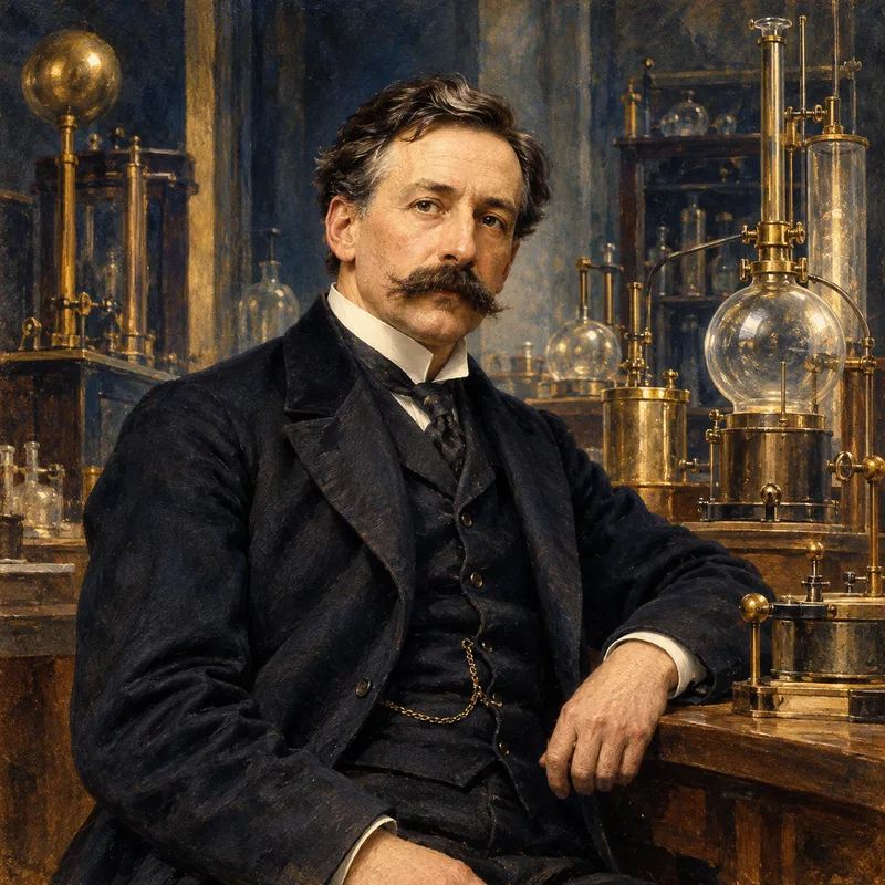 Portrait illustration of James Dewar
