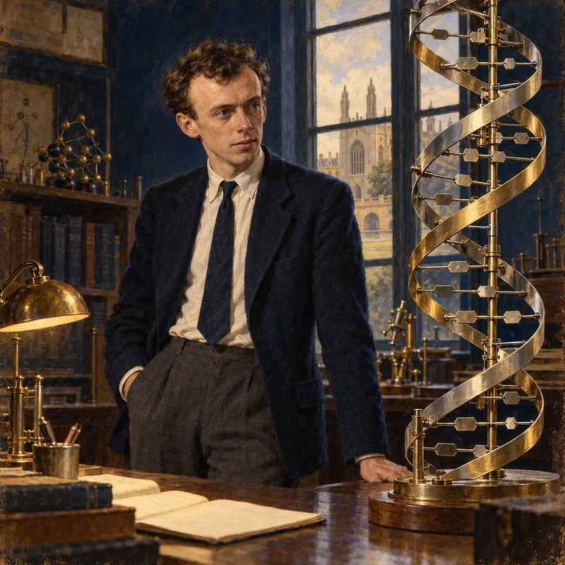 Portrait illustration of James Watson