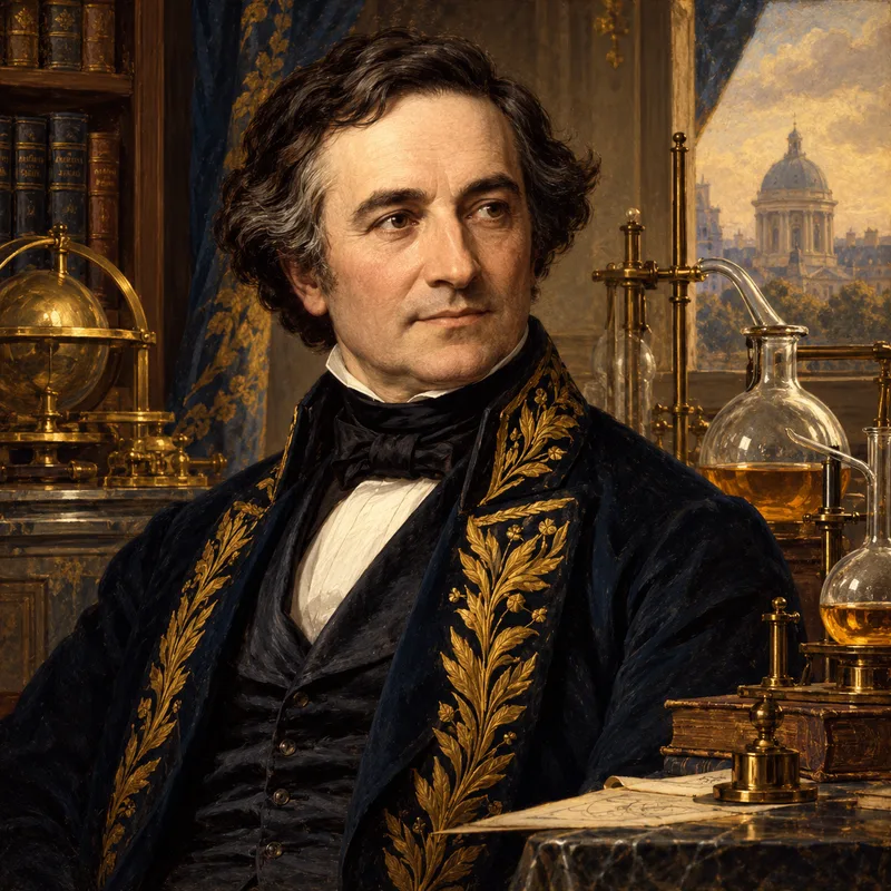 Portrait illustration of Jean-Baptiste Dumas