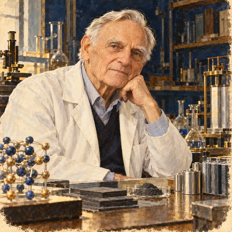 Portrait illustration of John B. Goodenough