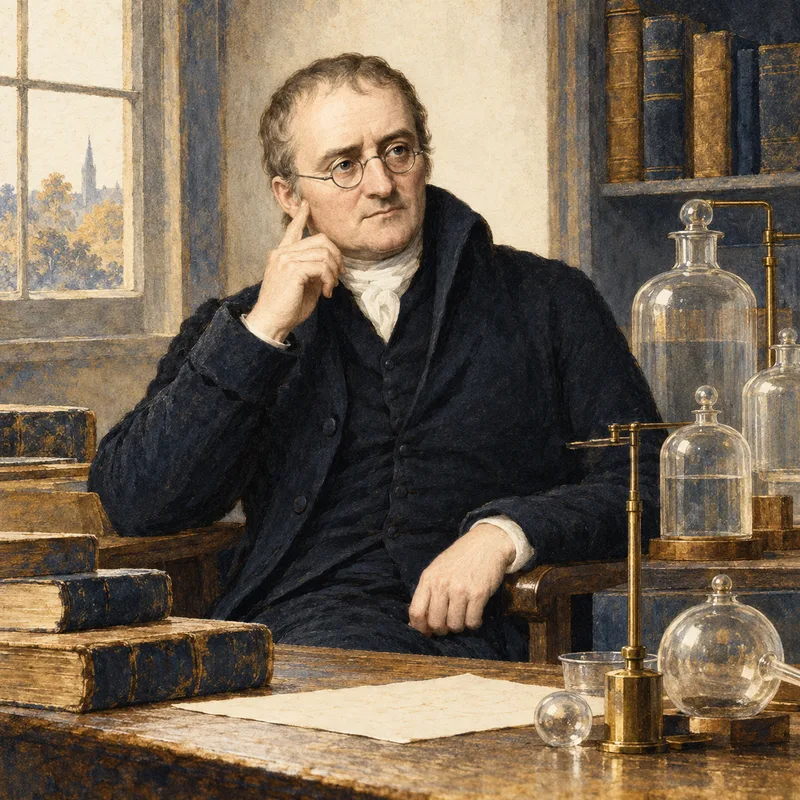 Portrait illustration of John Dalton