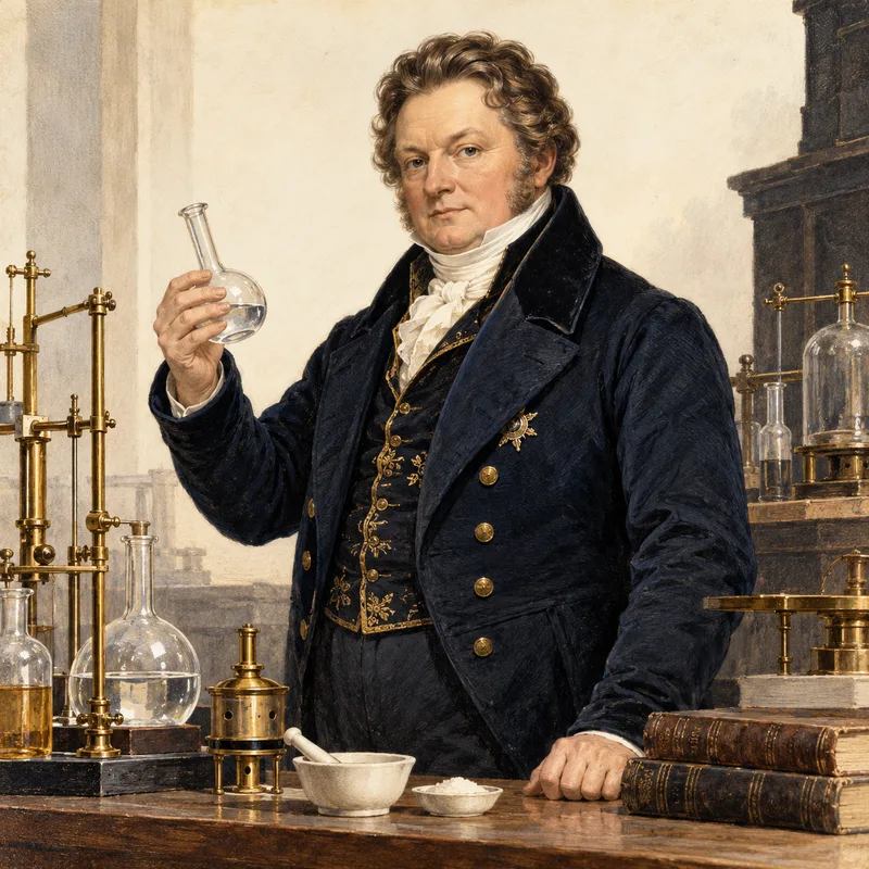 Portrait illustration of Jöns Jacob Berzelius