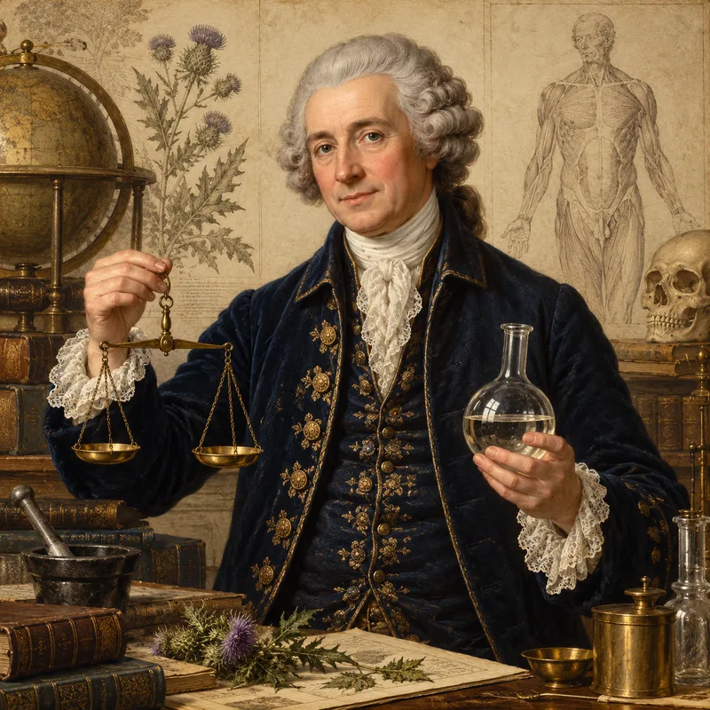 Portrait illustration of Joseph Black