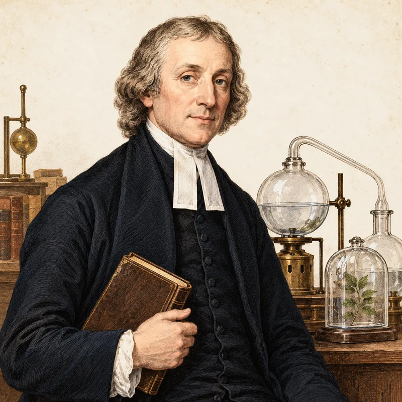 Portrait illustration of Joseph Priestley