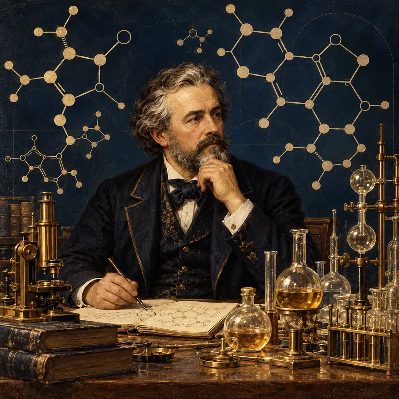 Portrait illustration of K. C. Nicolaou