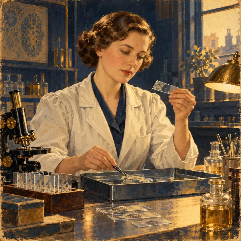 Portrait illustration of Katharine Burr Blodgett