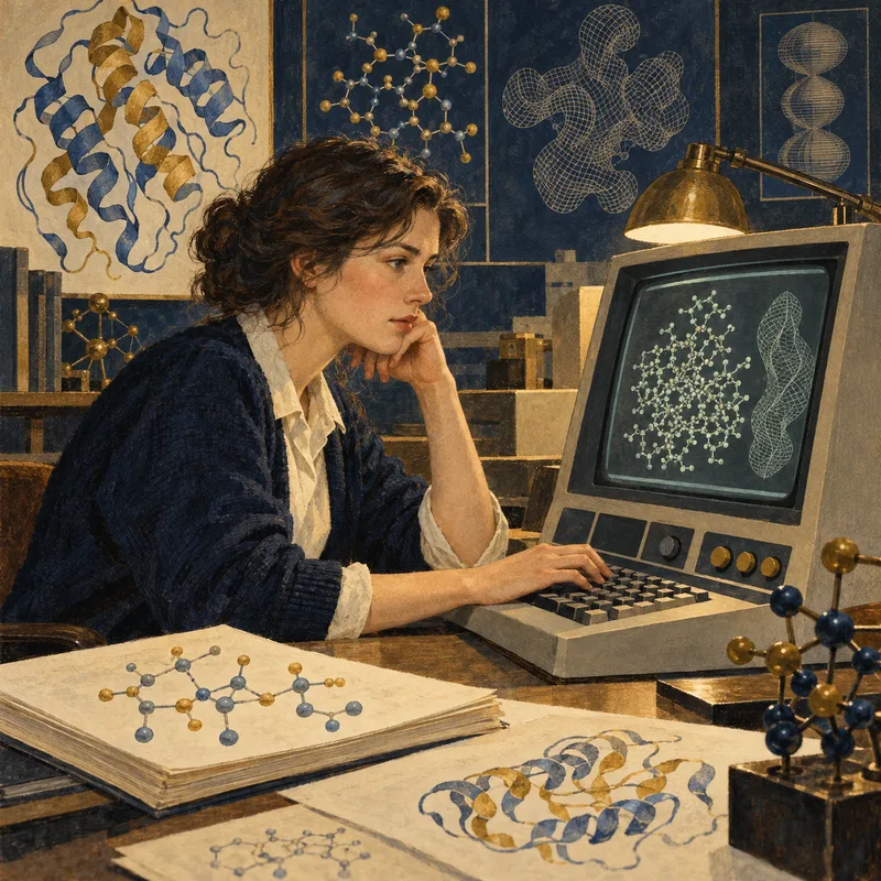 Portrait illustration of Michael Levitt
