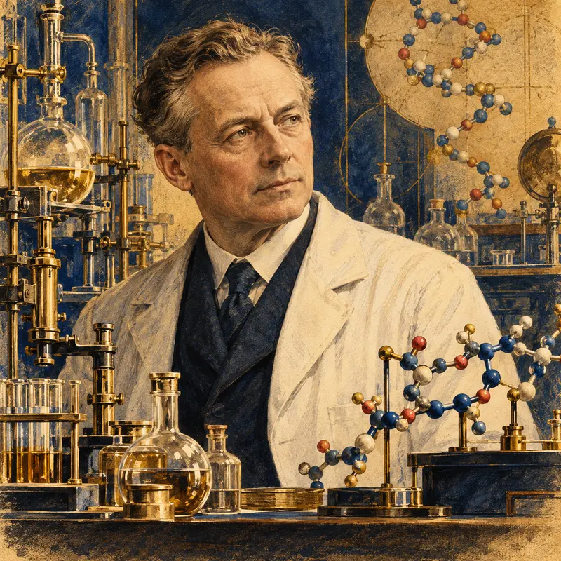 Portrait illustration of Morten Meldal
