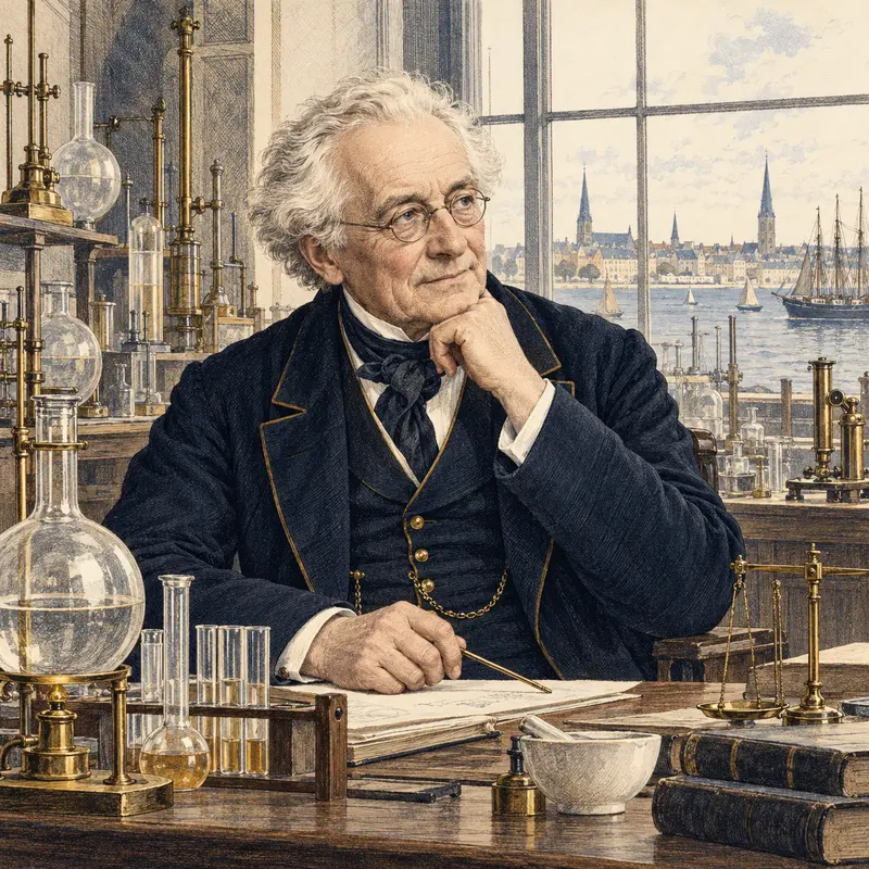 Portrait illustration of Otto Diels
