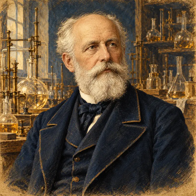 Portrait illustration of Otto Wallach