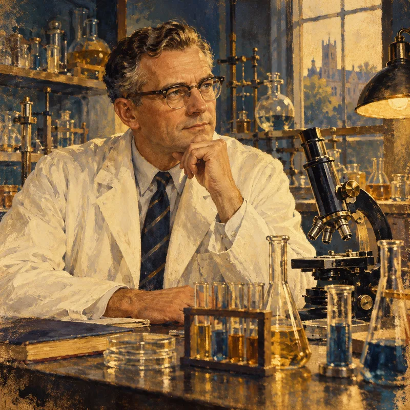 Portrait illustration of Paul D. Boyer