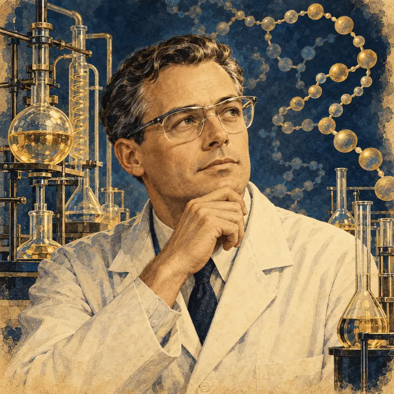 Portrait illustration of Paul Flory