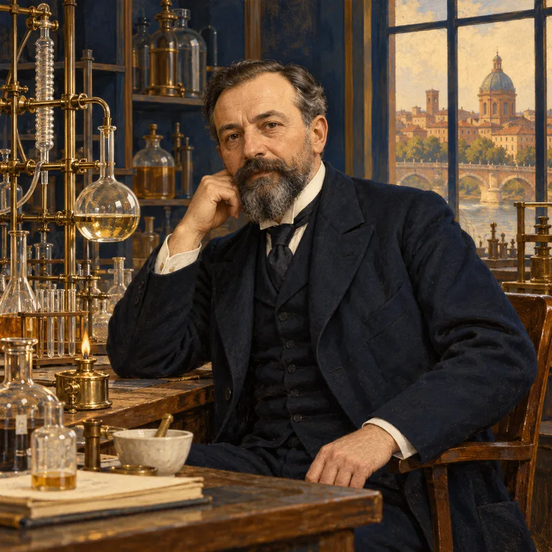 Portrait illustration of Paul Sabatier