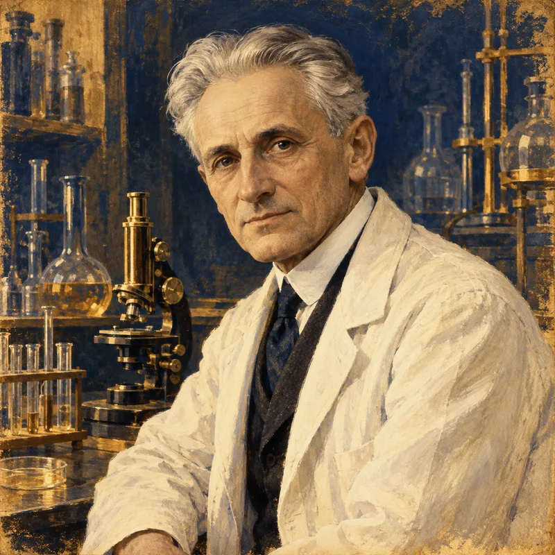Portrait illustration of Phoebus Levene