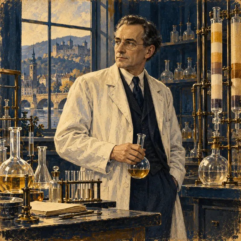 Portrait illustration of Richard Kuhn