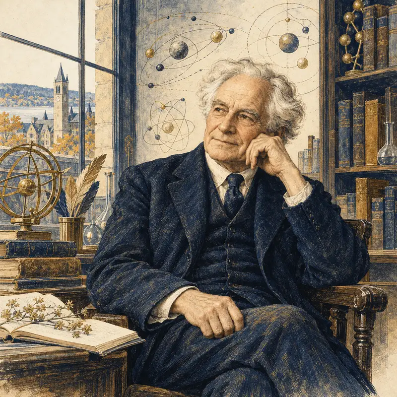 Portrait illustration of Roald Hoffmann