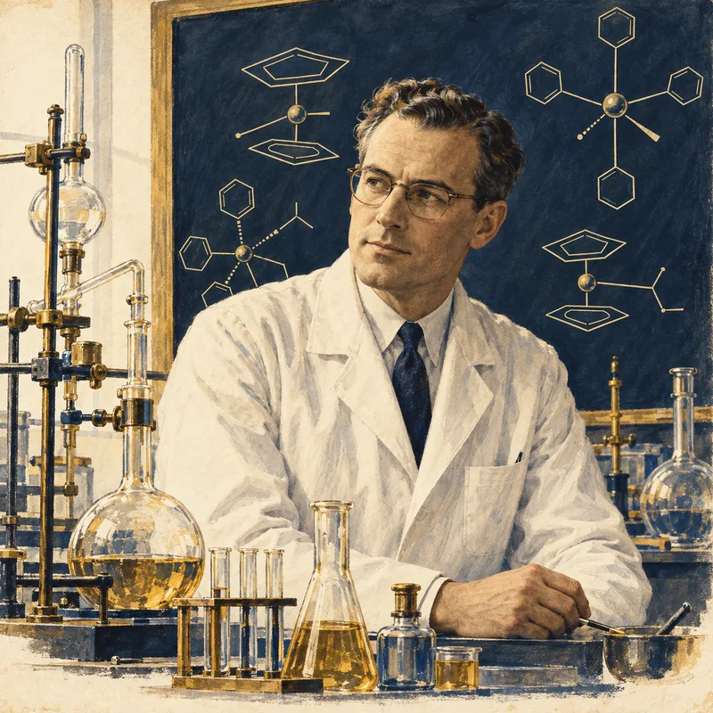 Portrait illustration of Robert H. Grubbs