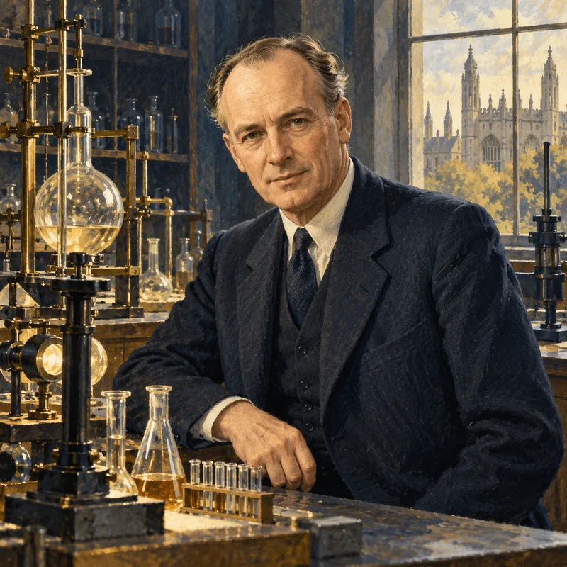 Portrait illustration of Ronald Norrish
