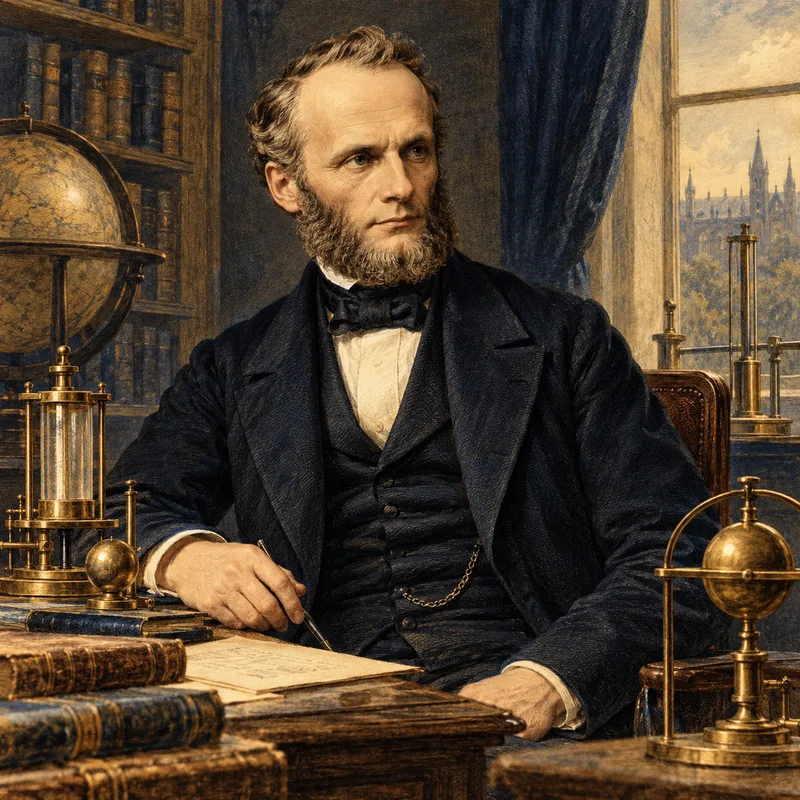 Portrait illustration of Rudolf Clausius