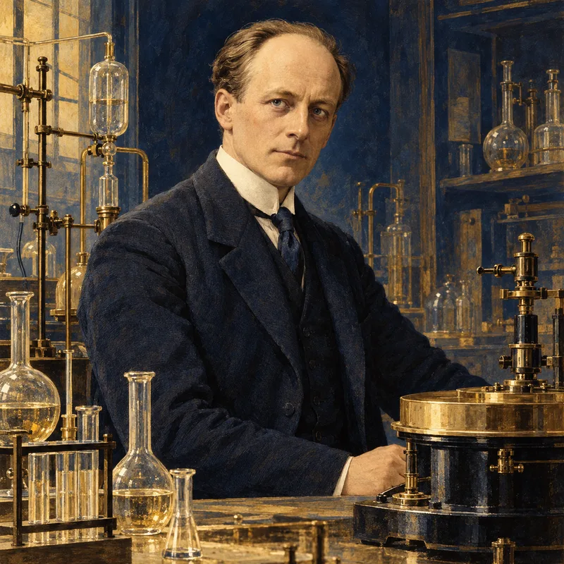 Portrait illustration of Theodor Svedberg