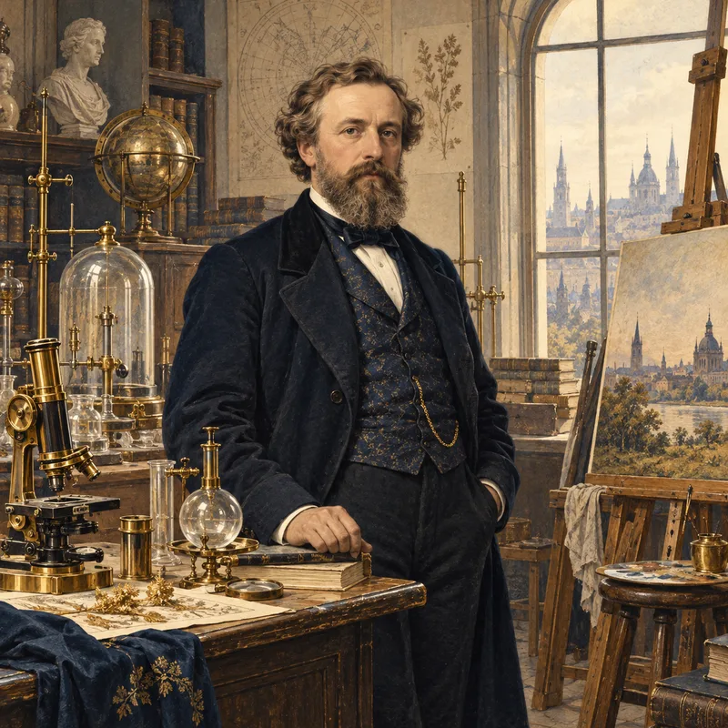 Portrait illustration of Wilhelm Ostwald