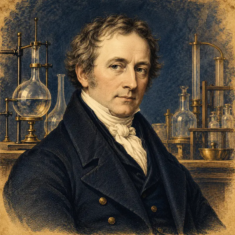Portrait illustration of William Prout