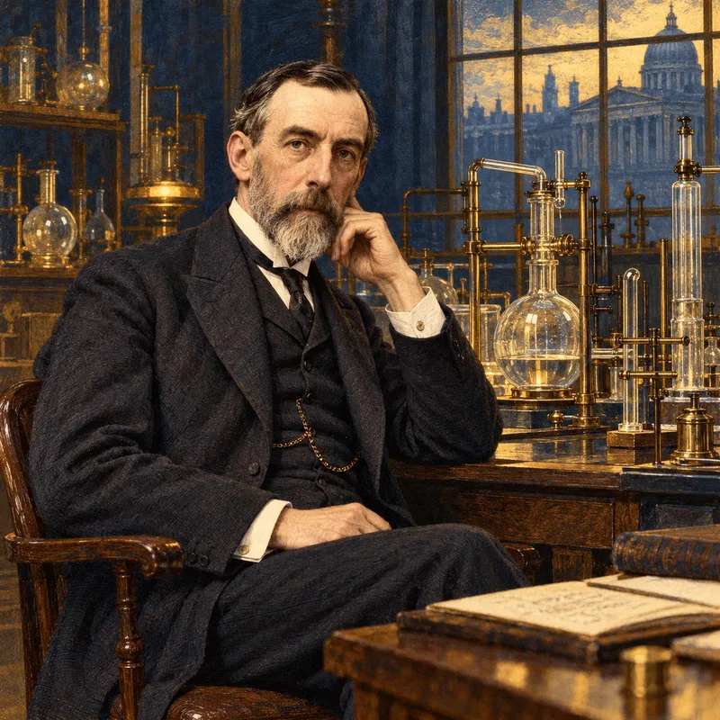 Portrait illustration of William Ramsay