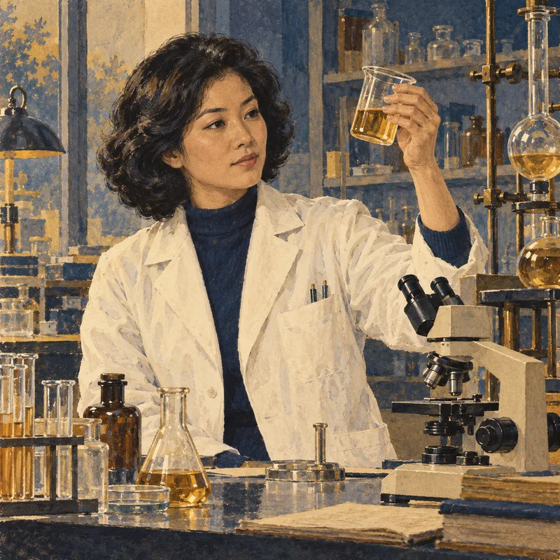 Portrait illustration of Yuan T. Lee
