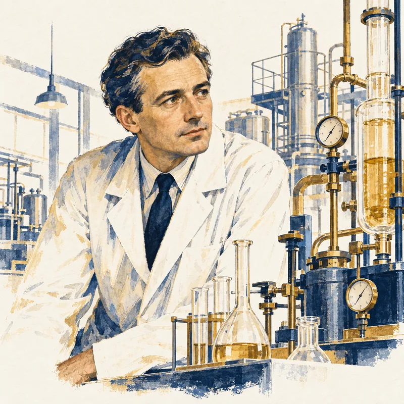 Portrait illustration of Yves Chauvin