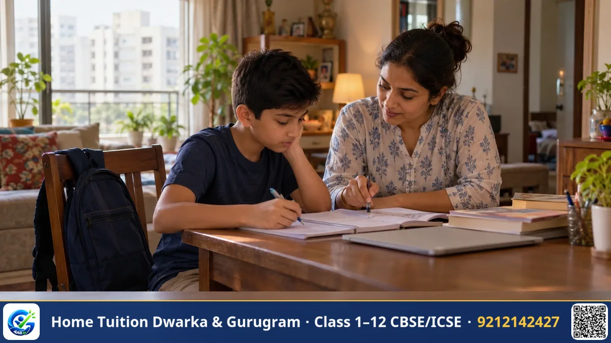 Split scene of a student in a one-on-one tutor session beside a full classroom facing a chalkboard.