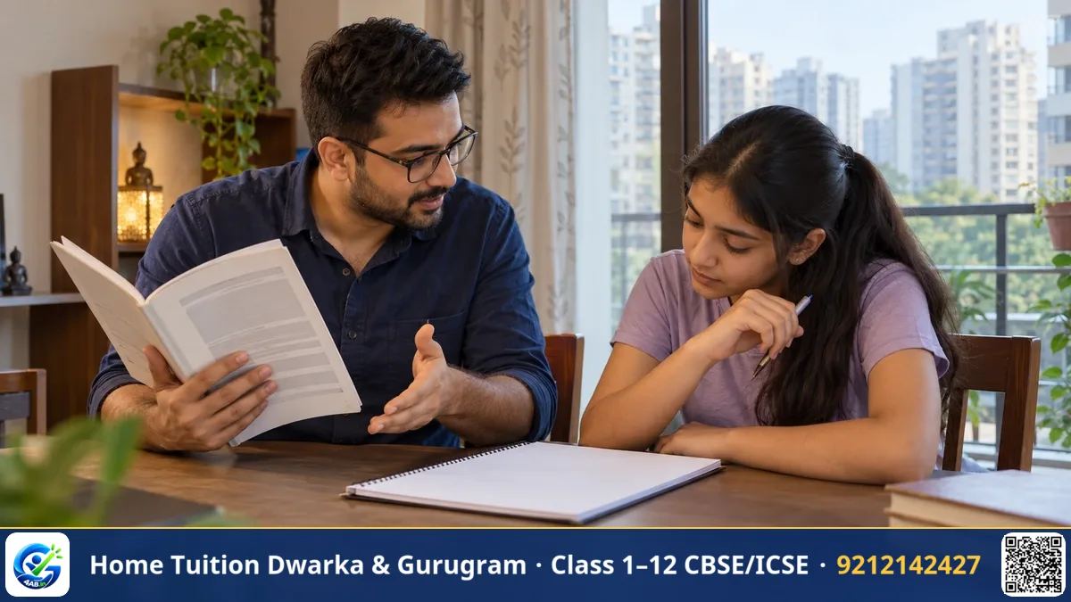 A student test answer sheet with red pen checkmarks, step-wise margin scores, and a marking rubric beside it.
