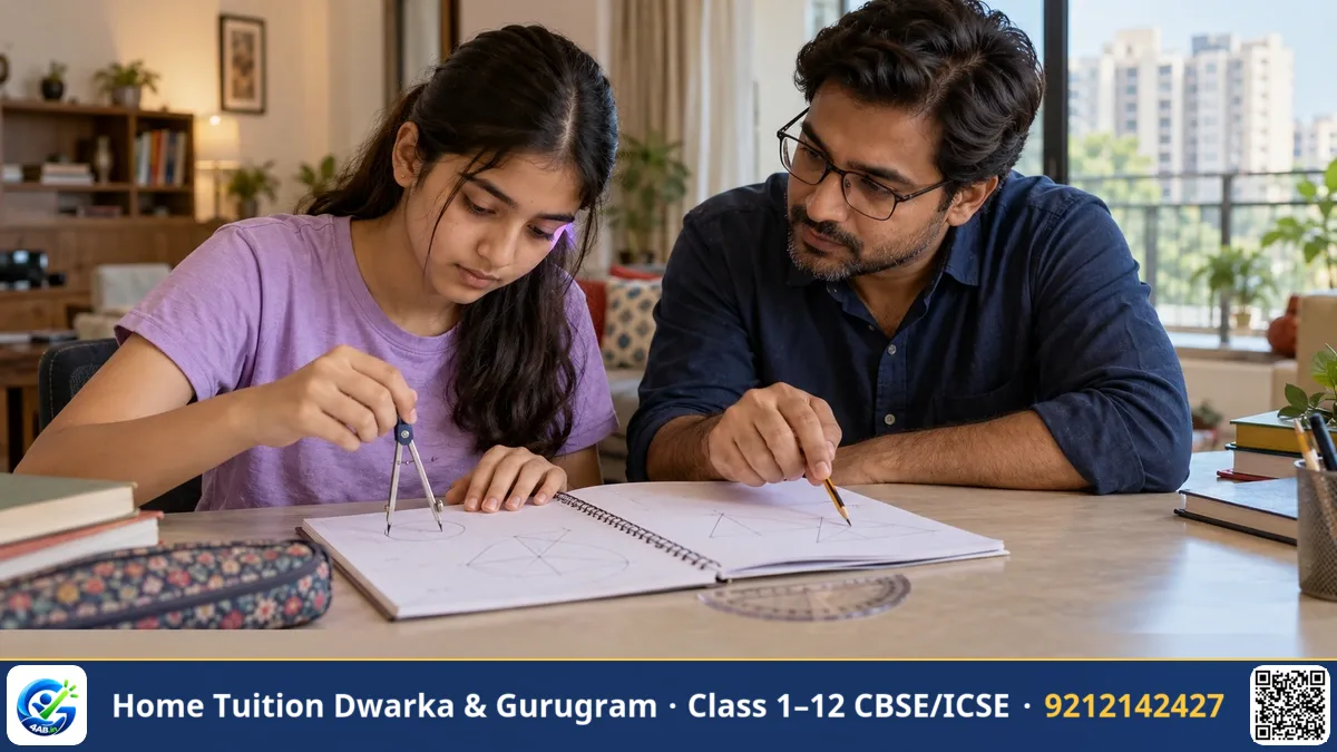 Complex geometric figures, coordinate grids, and algebraic proofs written out on test paper