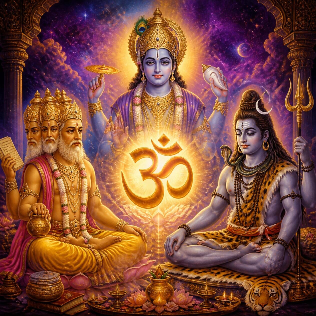 हिंदू देवी-देवता ज्ञानकोश — त्रिमूर्ति एवं ॐ