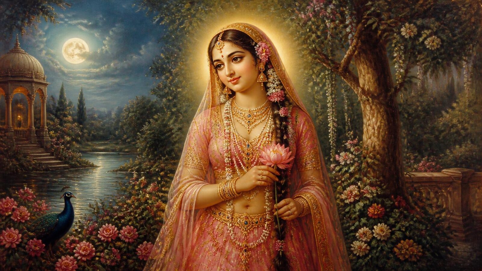 श्री राधा-कृष्ण का पारंपरिक चित्र