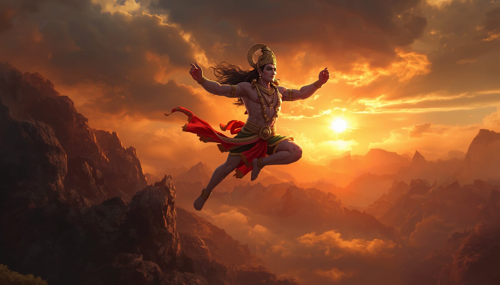 श्री हनुमान जी का पारंपरिक चित्र