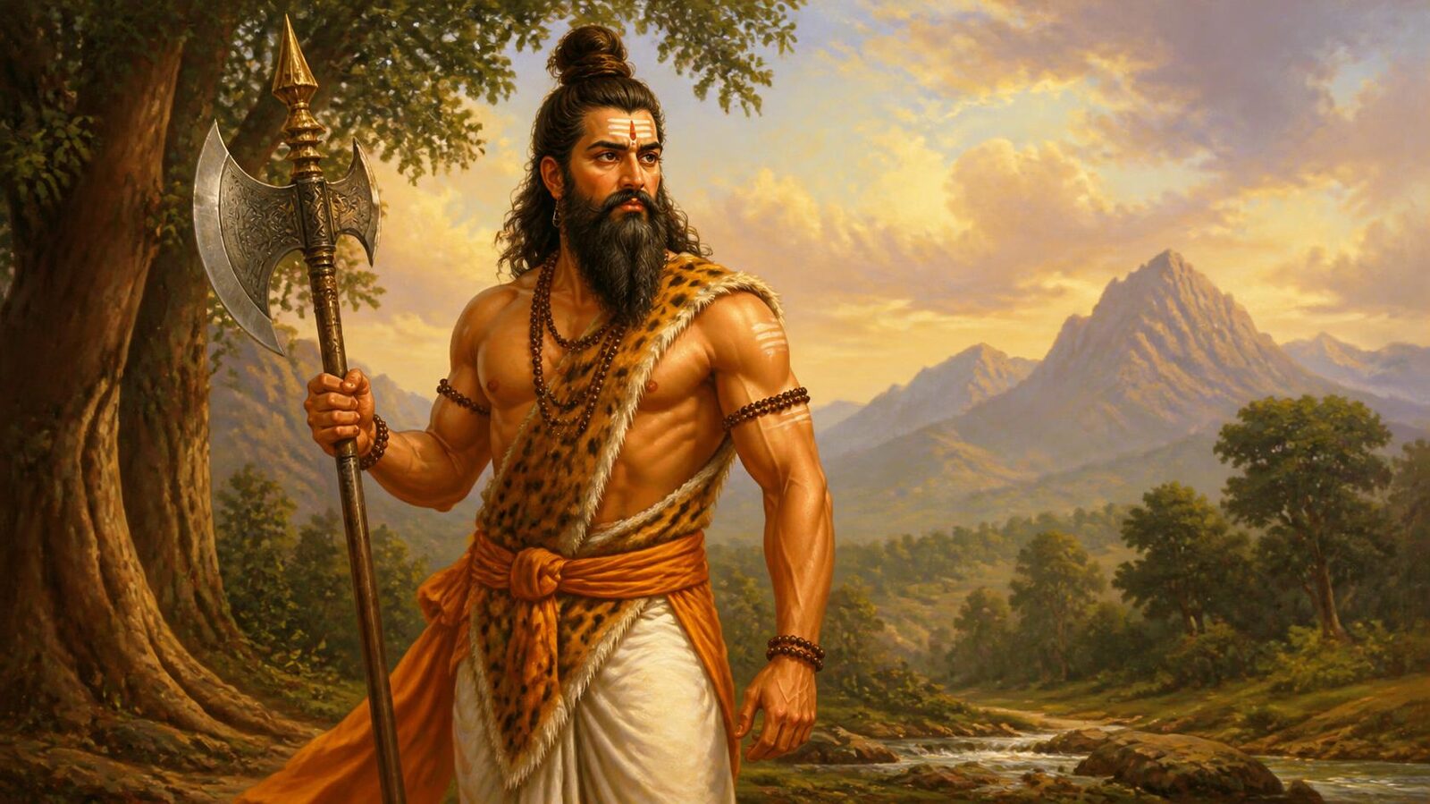 परशुराम — गुंटूर श्री वेंकटेश्वर-मंदिर दशावतार-शिल्प (Commons छायाचित्र)
