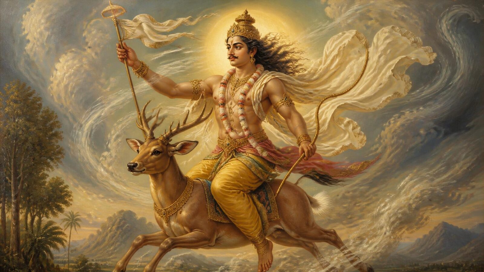 वायु — चित्र: गतिमान प्राण-प्रवाह