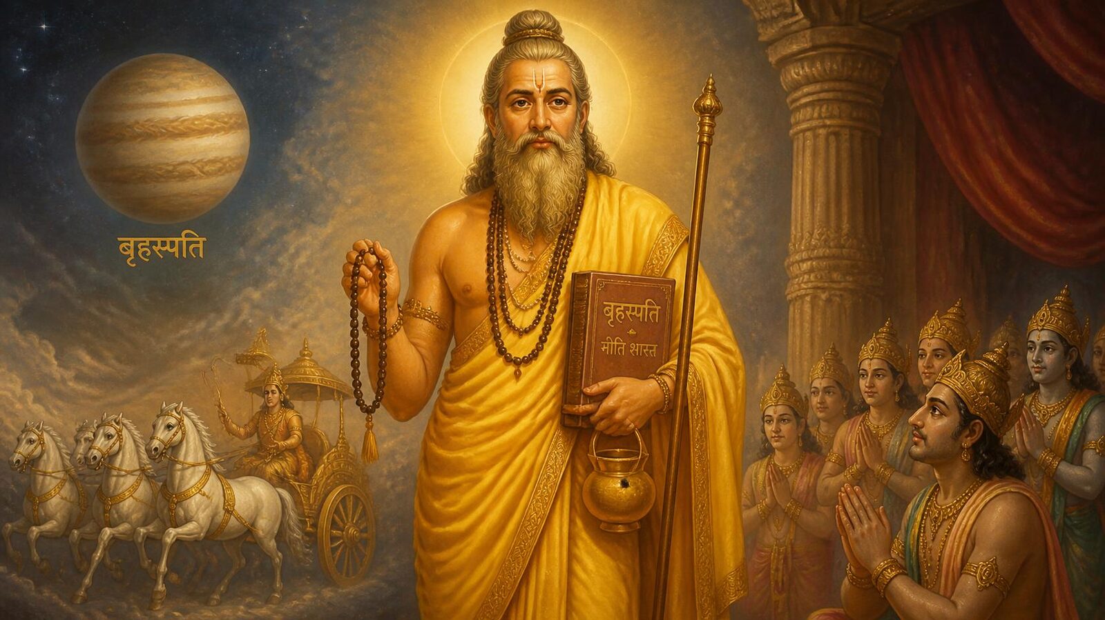 बृहस्पति — चित्र: स्वर्ण-पीत गुरु-तेज