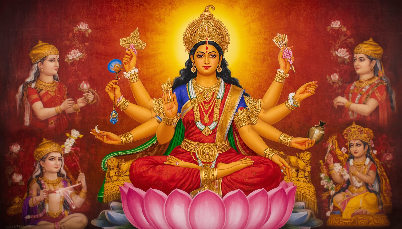 त्रिपुरसुन्दरी — चित्र: श्रीचक्र-भावना