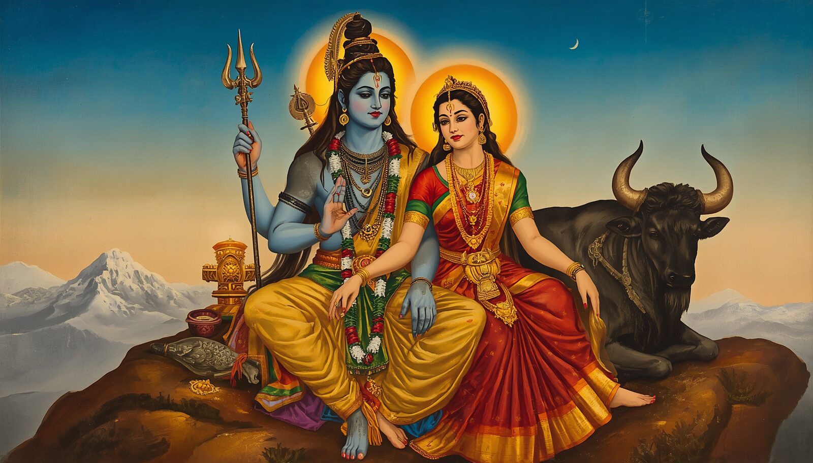 उमा-महेश्वर — चित्र: कैलास-युगल