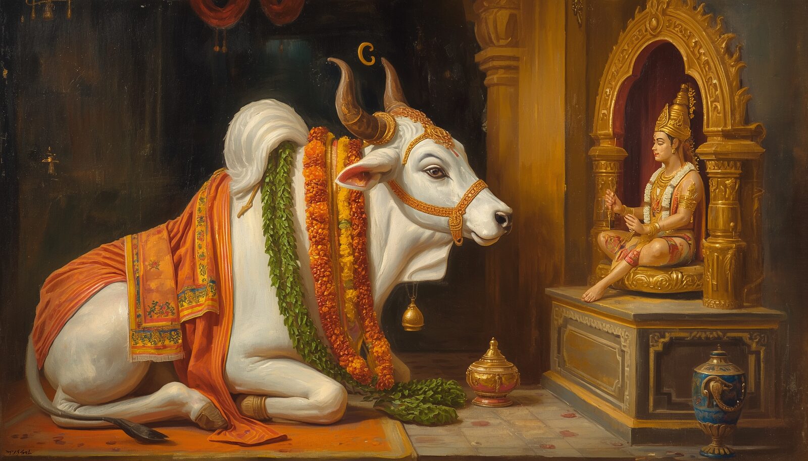 नंदी — चित्र: वृषभ-प्रतीक्षा