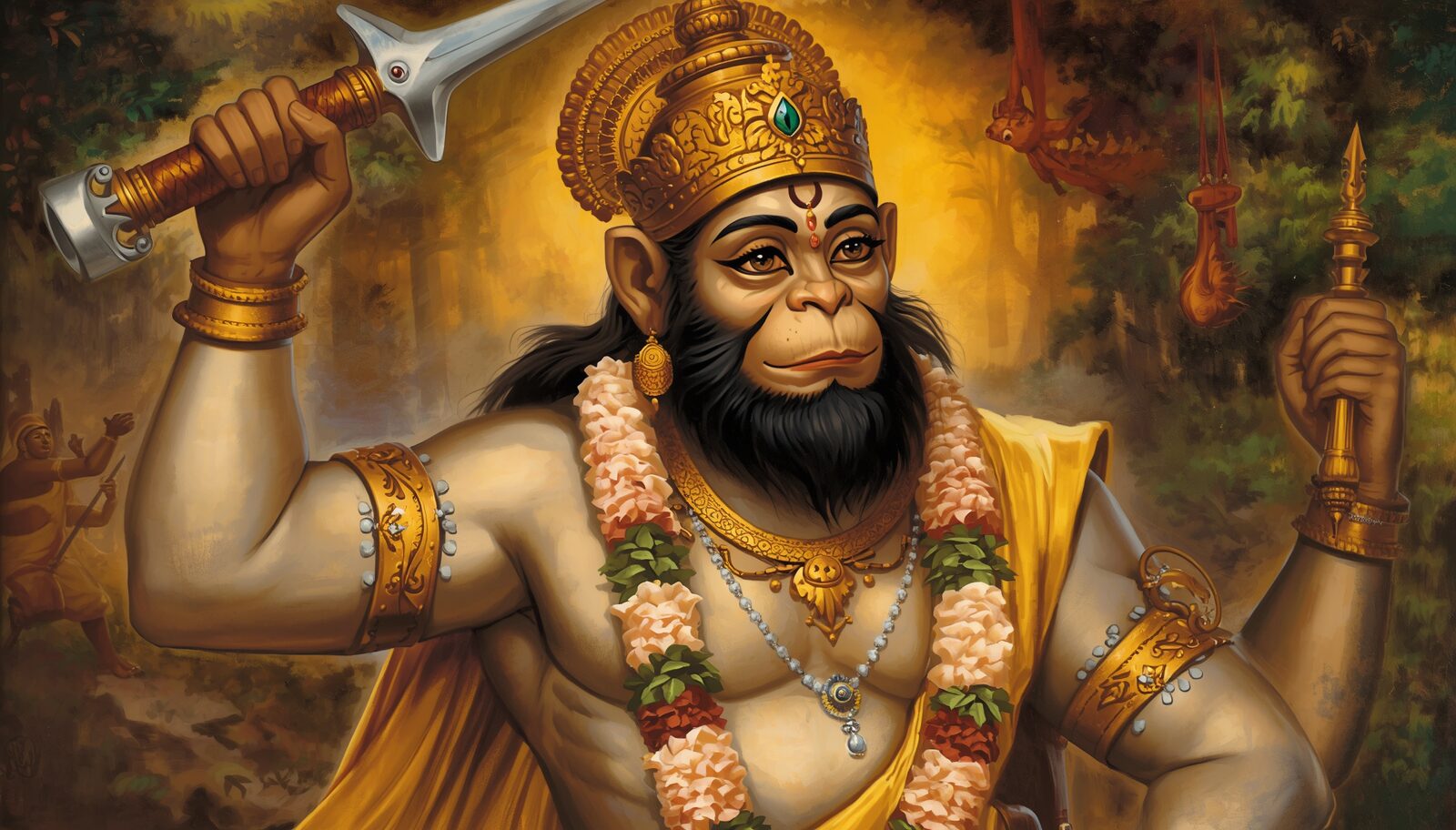 सुग्रीव — चित्र: मैत्री-अग्नि एवं किष्किंधा-पर्वत